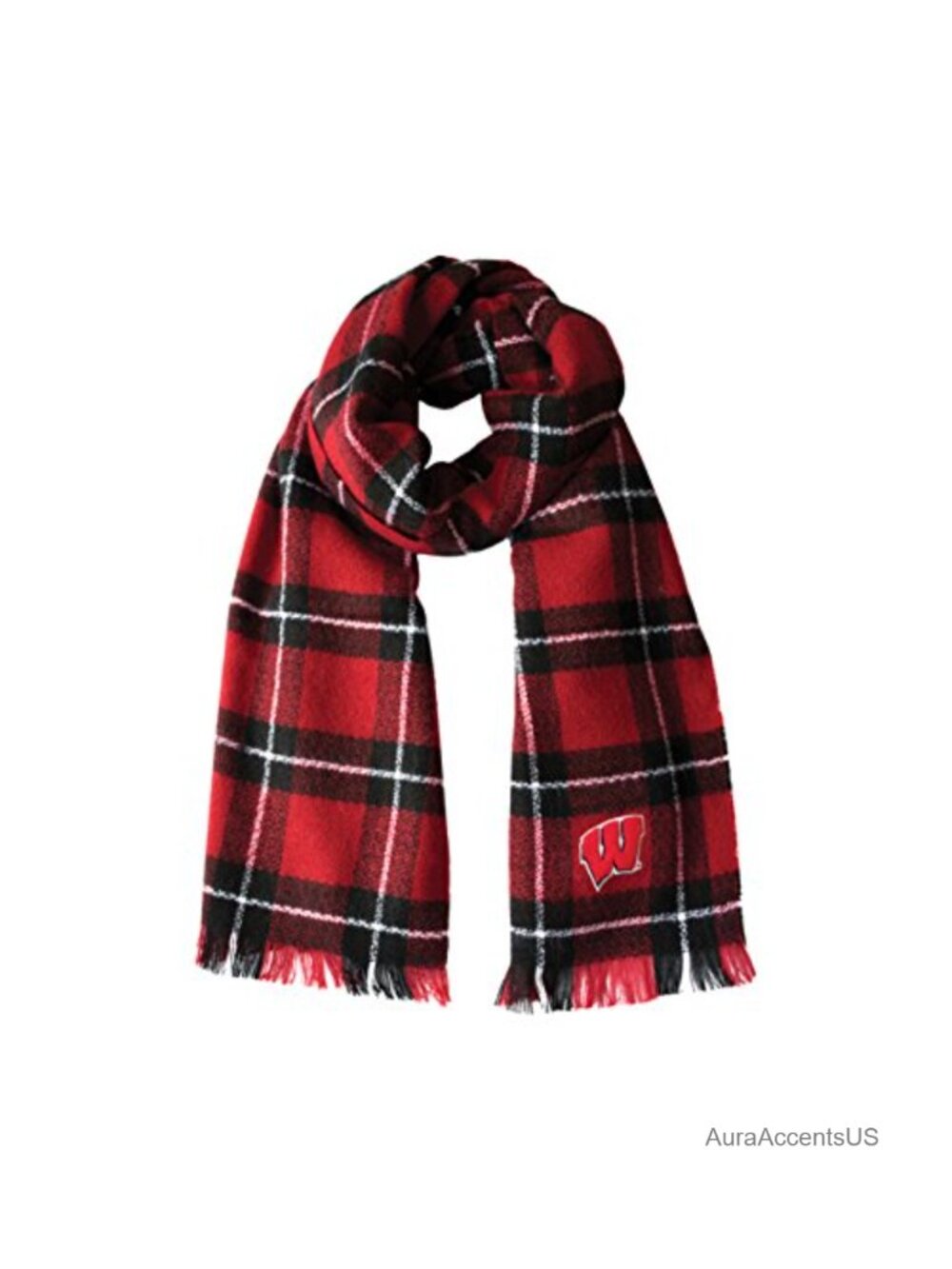NCAA Wichita State Shockers Plaid Blanket Scarf 100% Acrylic 75"x30"
